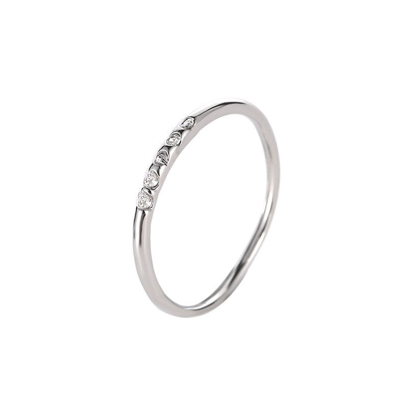 Diamond Knuckle Graceful Personality Copper Index Finger Very Fine Ring