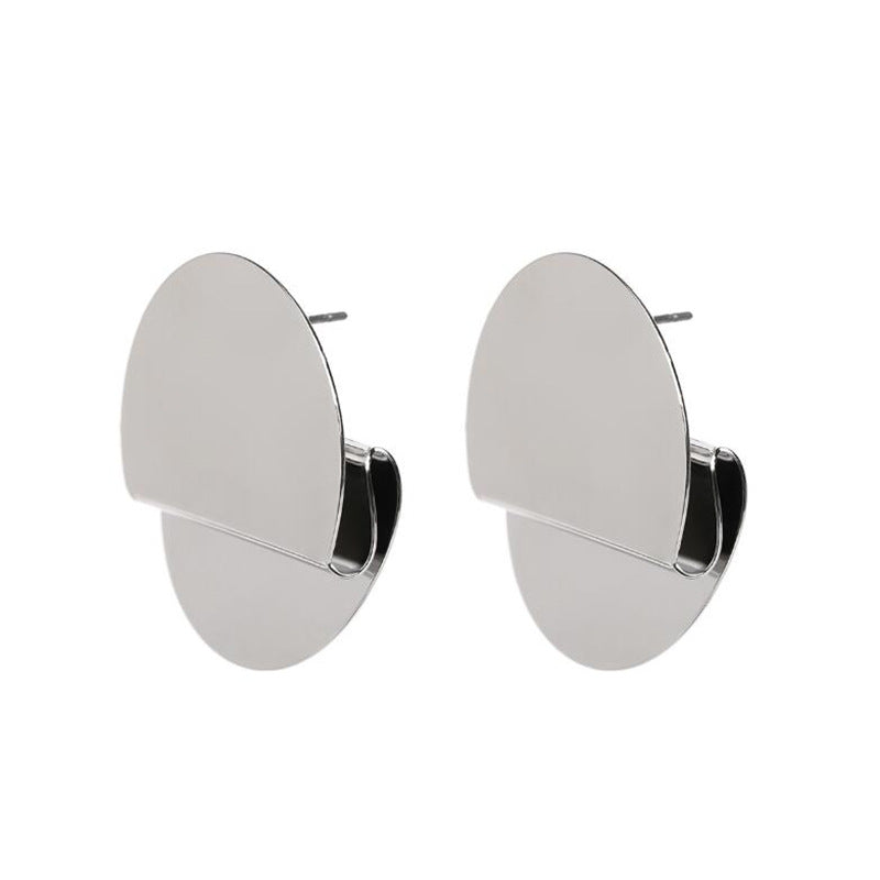 Trend Creative Geometric Mirror Gold Round Punk Rings