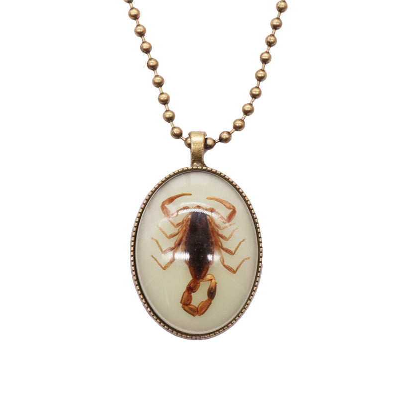Amber Ornament Creative Luminous Stone Resin Necklaces
