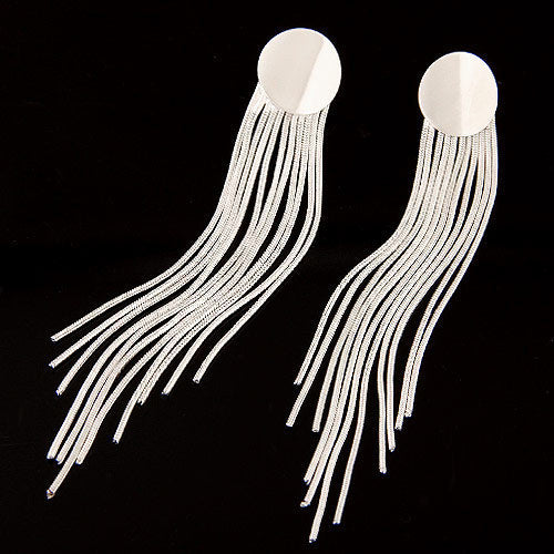Metal Simple Tassel Round Temperament Eardrops Earrings