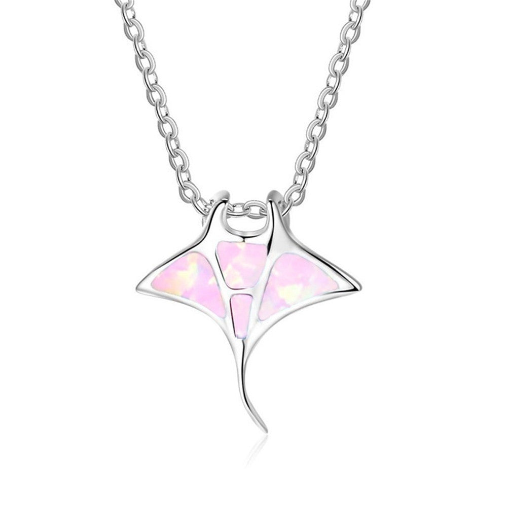 Ocean Series Artificial Opal Whale Personalized Necklaces