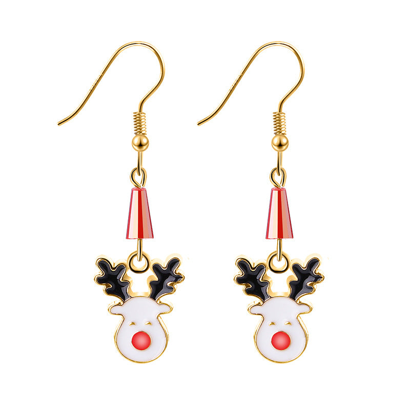 Personality Christmas Eve Popular Santa Claus Earrings