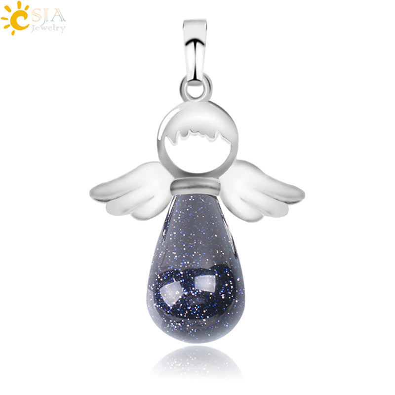 Head Jewelry Drop-shaped Crystal Creative Female Angel Pendants