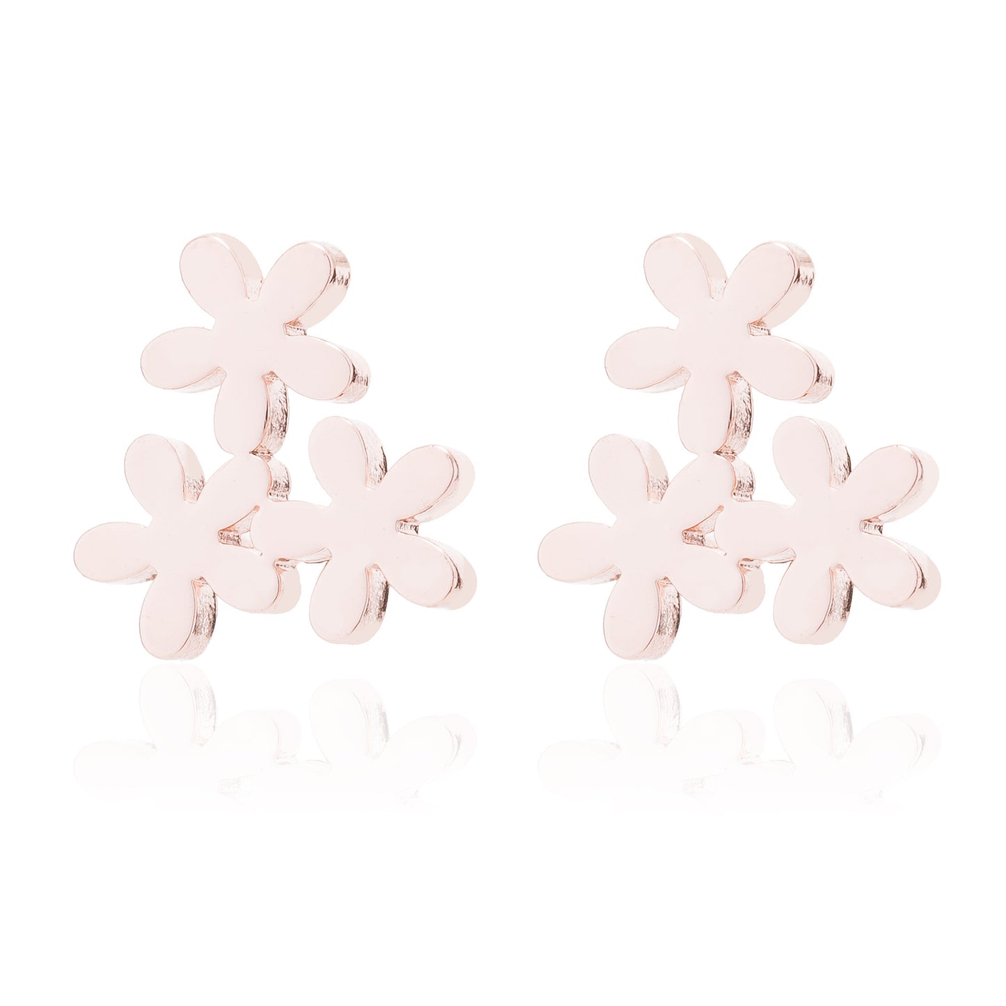 Women's Lady Temperamental Small Flower Simple Petal Earrings