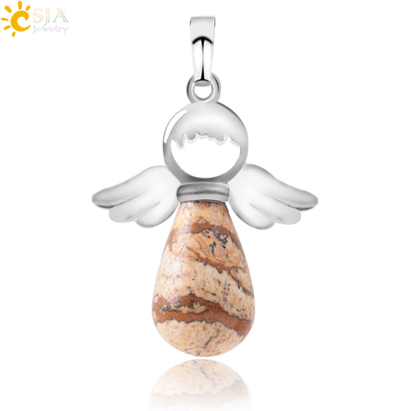 Head Jewelry Drop-shaped Crystal Creative Female Angel Pendants