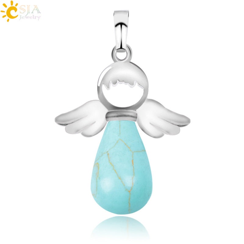 Head Jewelry Drop-shaped Crystal Creative Female Angel Pendants