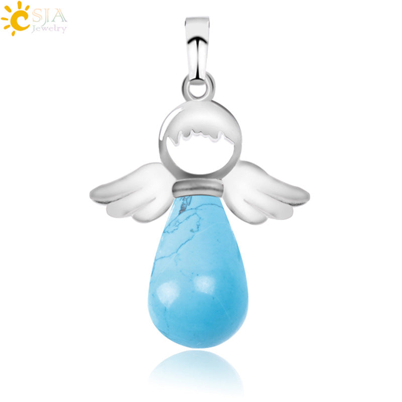 Head Jewelry Drop-shaped Crystal Creative Female Angel Pendants
