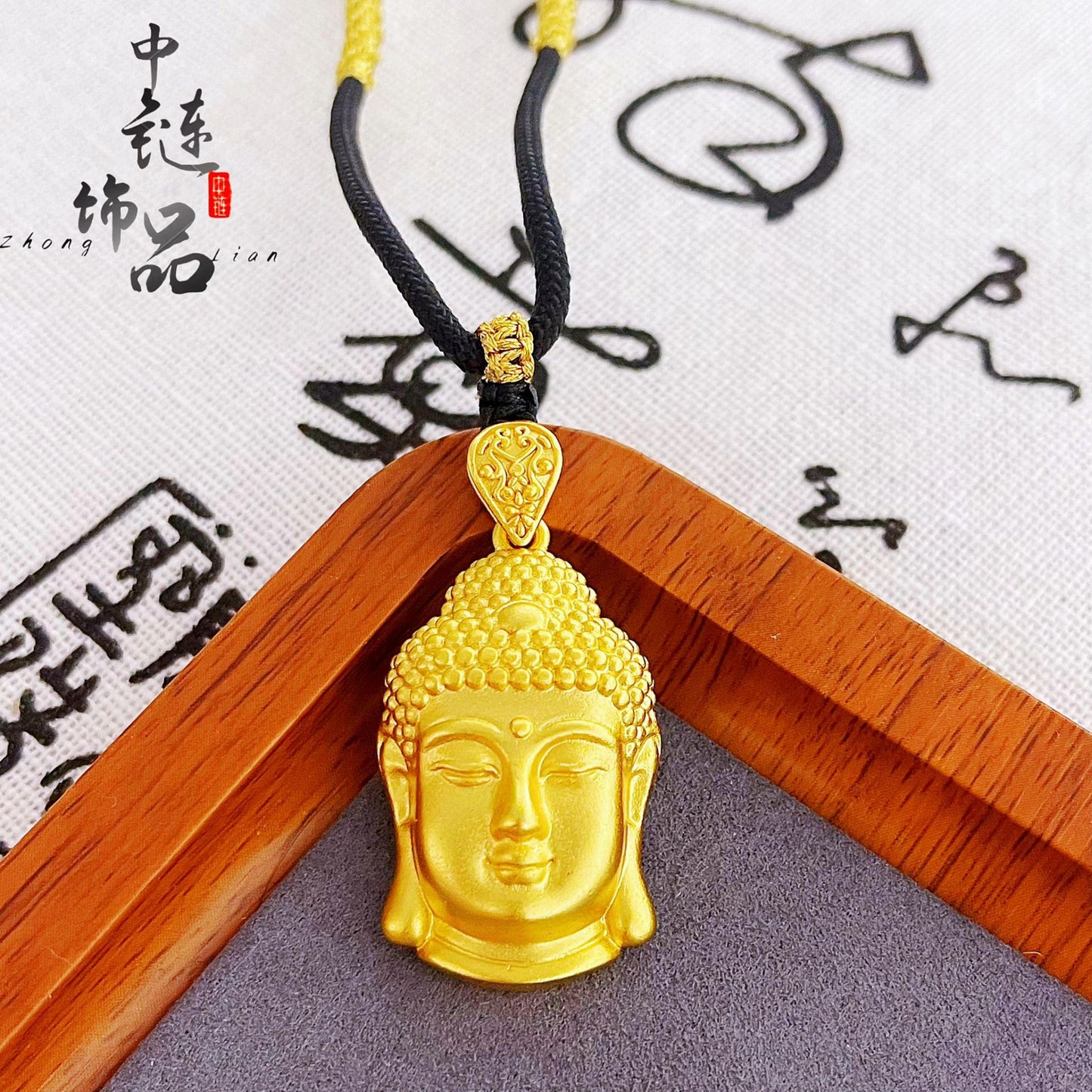 Boutique Vietnam Placer Gold Tathagata Buddha Head Pendants