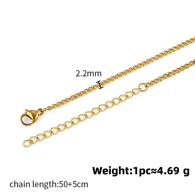 Chain Titanium Steel Clavicle Without Fashion Basic Necklace