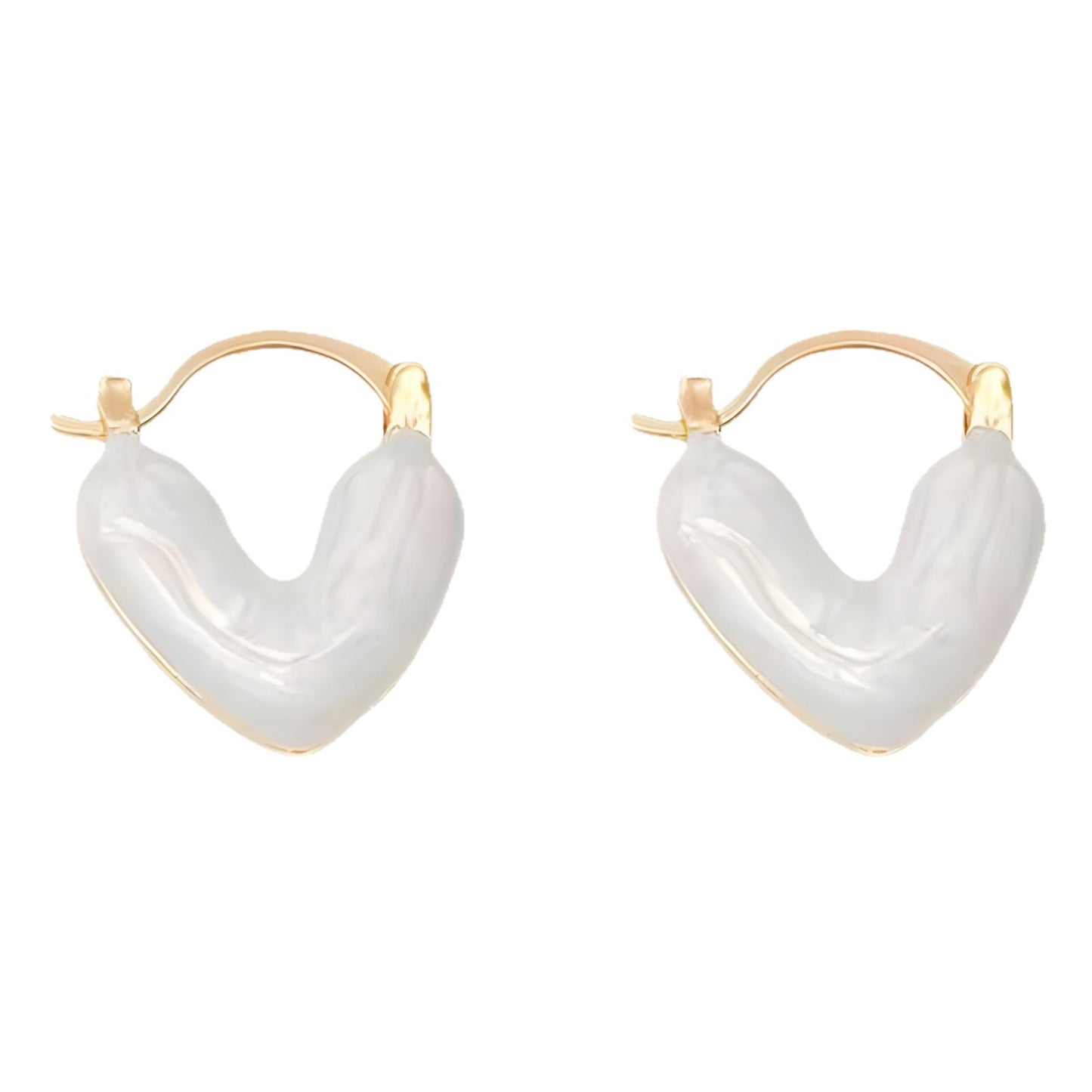 Women's Mild Luxury Retro Drop Oil Love Ear Clip Sweet Refined Rings