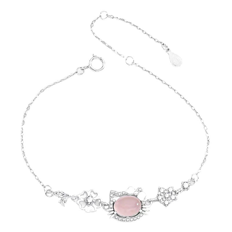 Sweet Zircon Resin Kitten Fashion Light Luxury High Sense Design Bracelet