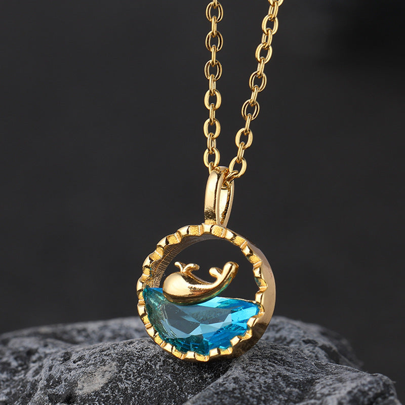 Women's Ocean Style Fish Ornament Random Match Titanium Necklaces