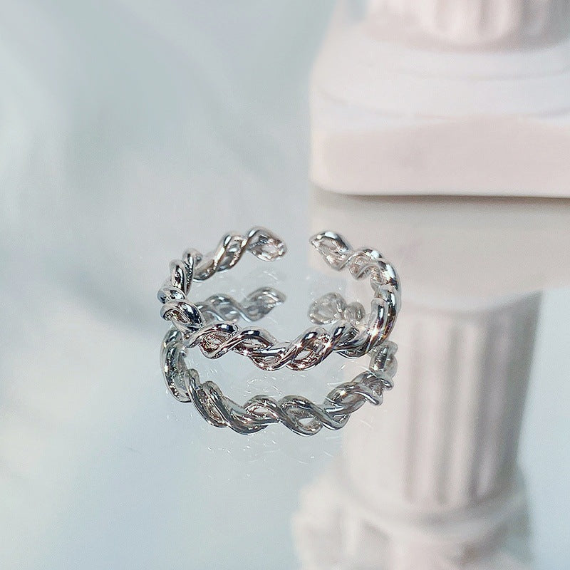 Twist Temperament Open Cold Style Personality Versatile Opening Rings
