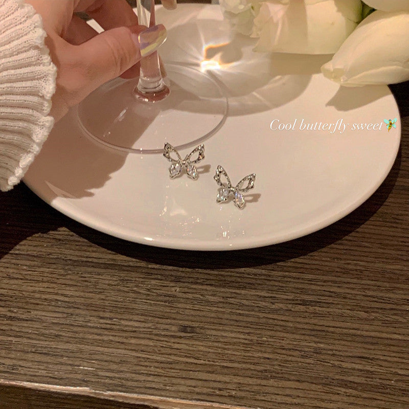 Women's Sier Needle Korean Style French Temperamental Pearl Earrings