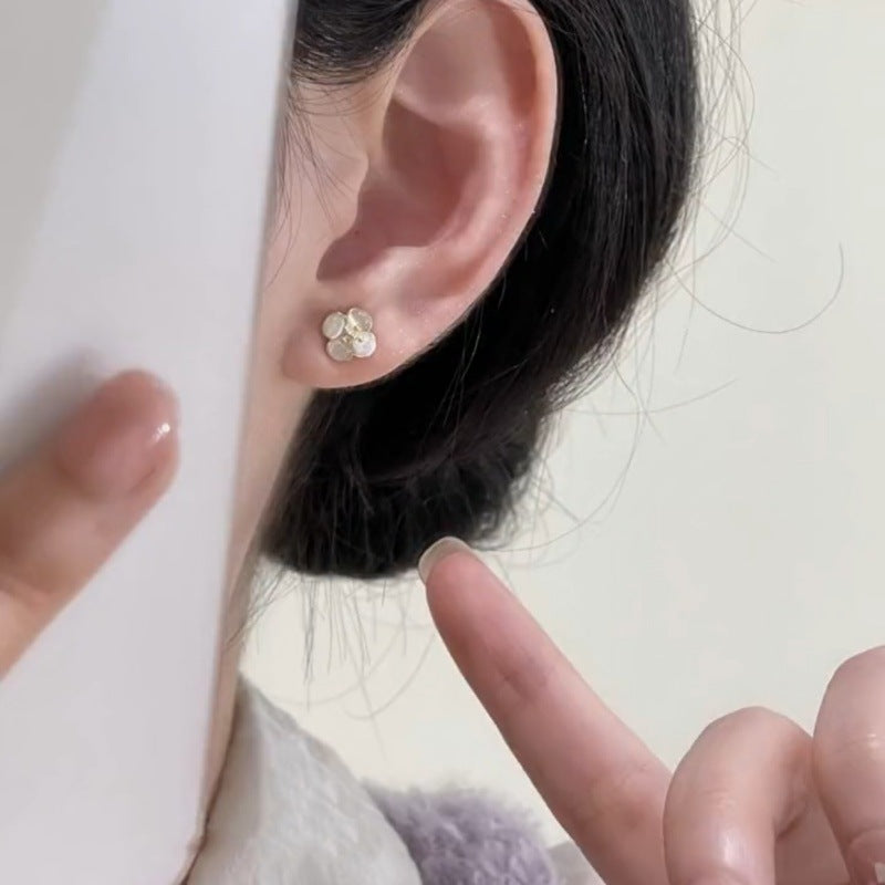 Petal Small Ear Sier Needle Exquisite Rings
