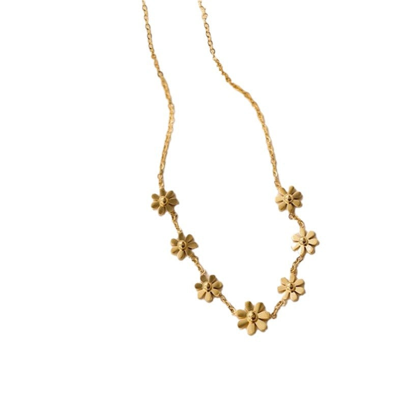 Sunflower Little Daisy Gold Female Summer Necklaces