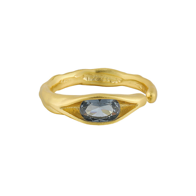 Women's Style Niche Cool Geometric Irregular Inlaid Rings