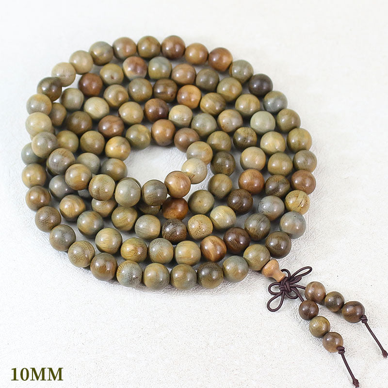 Women's & Men's Sandalwood Submerged Old Materials Beads Chinese Bracelet