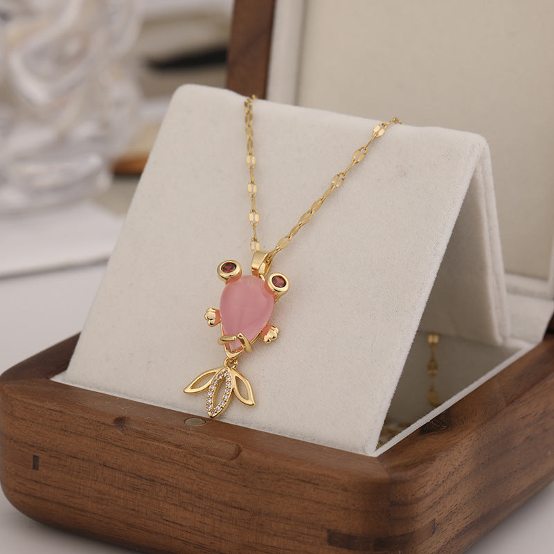 Women's Ocean Style Fish Ornament Random Match Titanium Necklaces