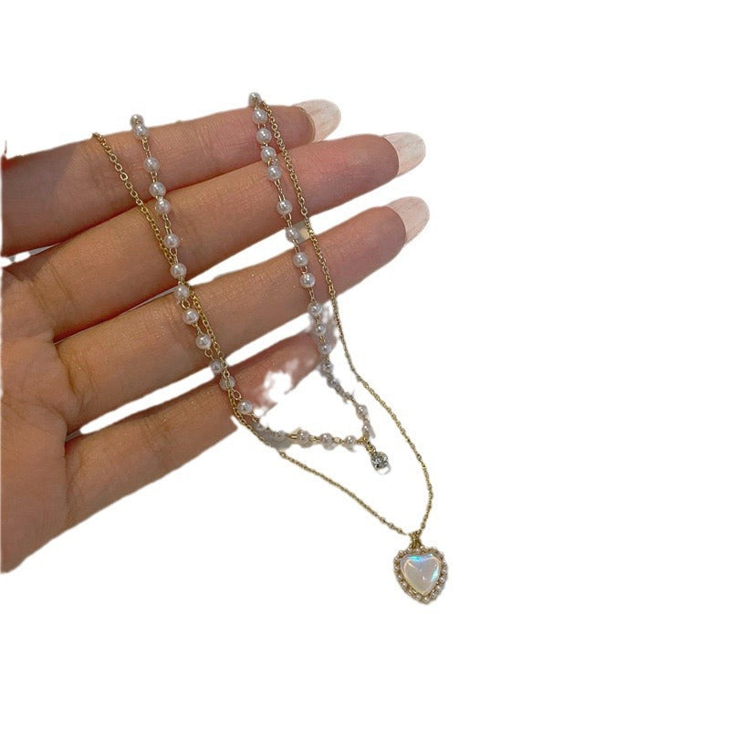 Women's Pearl Heart For Design Simple Fashion Necklaces