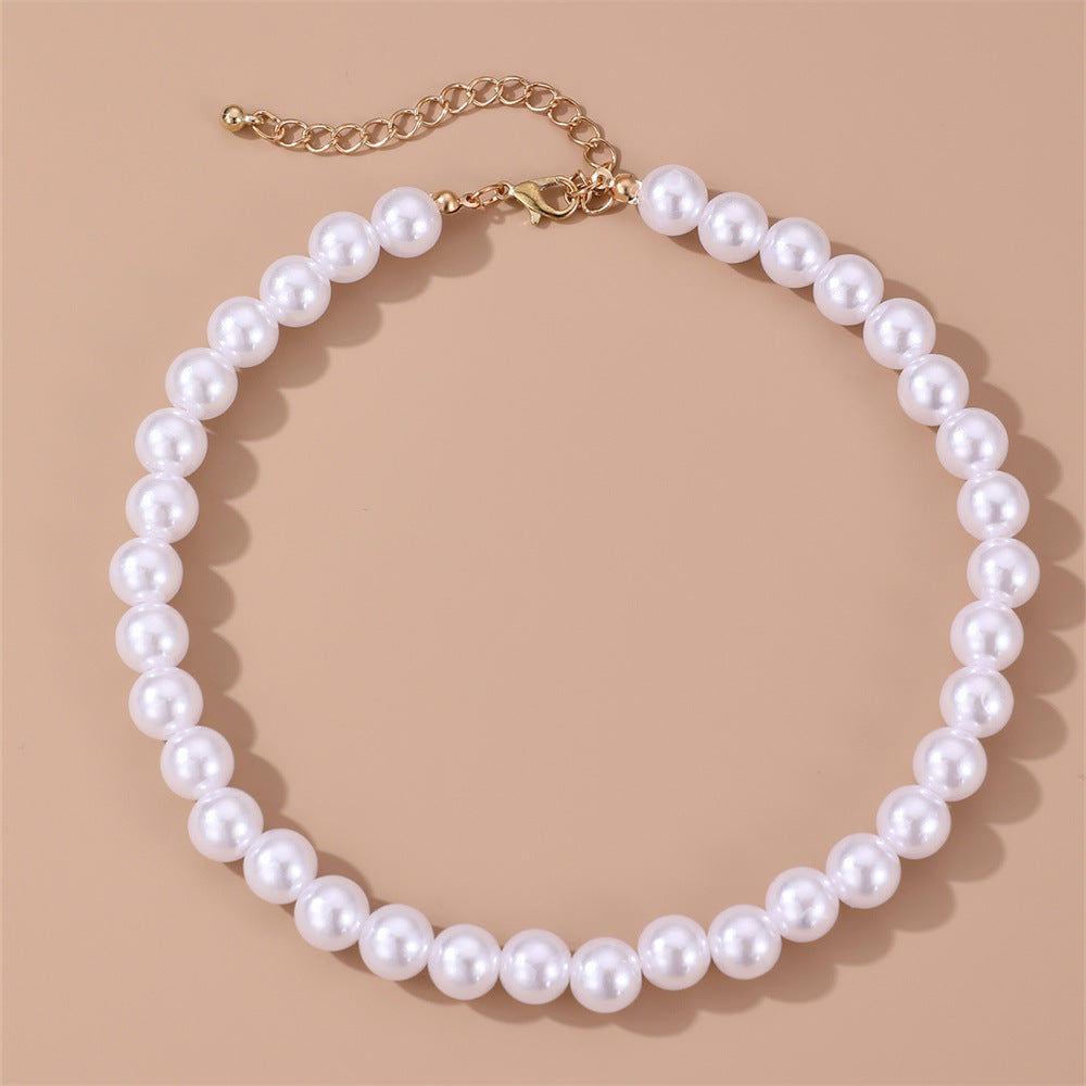 Fashion Elegant Perfect Circle Imitation Pearl Necklaces