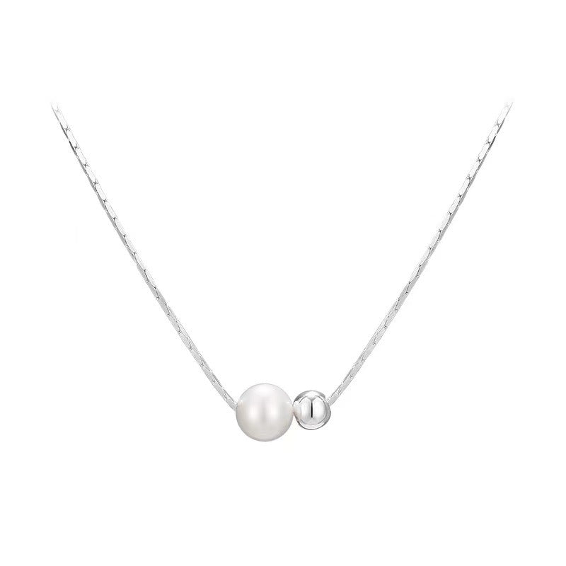 Sier Plated Short Pearl Design Light Luxury High Necklaces