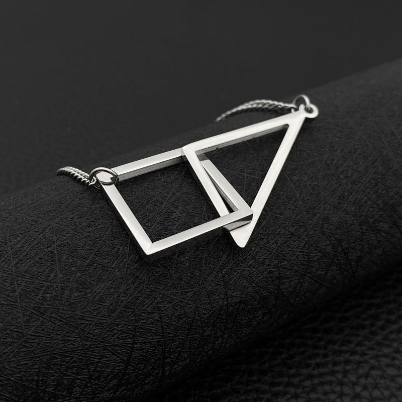 Women's & Men's Fashion Fashionmonger Geometric Triangle Square Suit Pendants