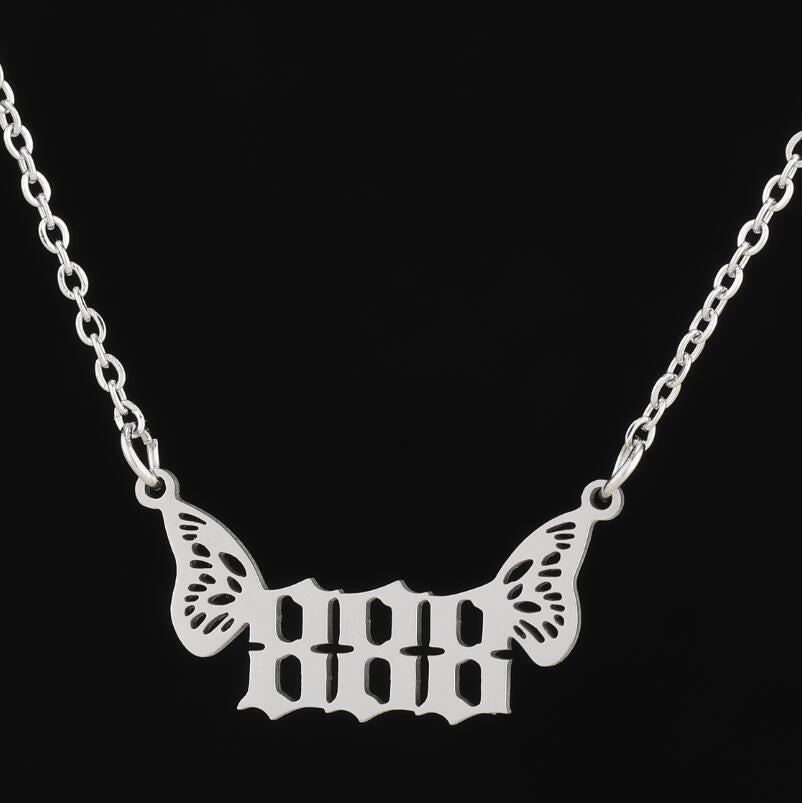 Stainless Steel Gold Plated Angel Digital Necklaces