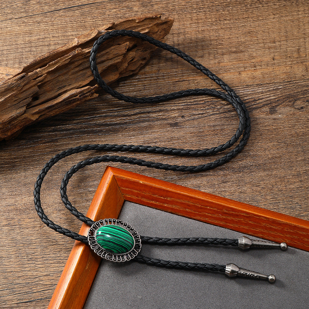 Men's Turquoise Trendy Sweater Chain Western Denim Necklaces
