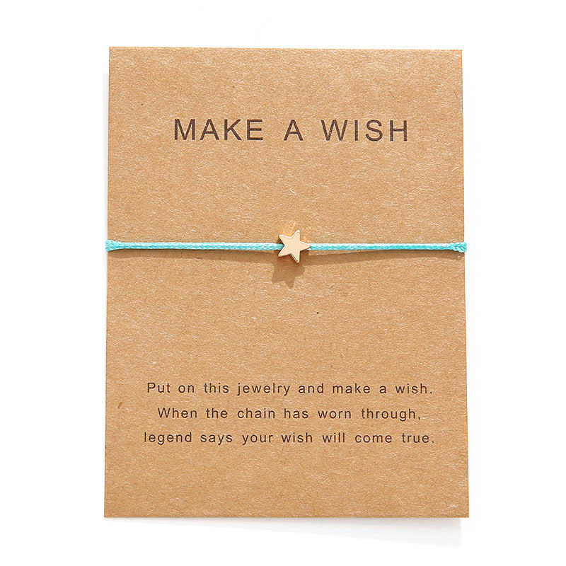 Blessing Card Simple Five-pointed Star Hand Bracelets