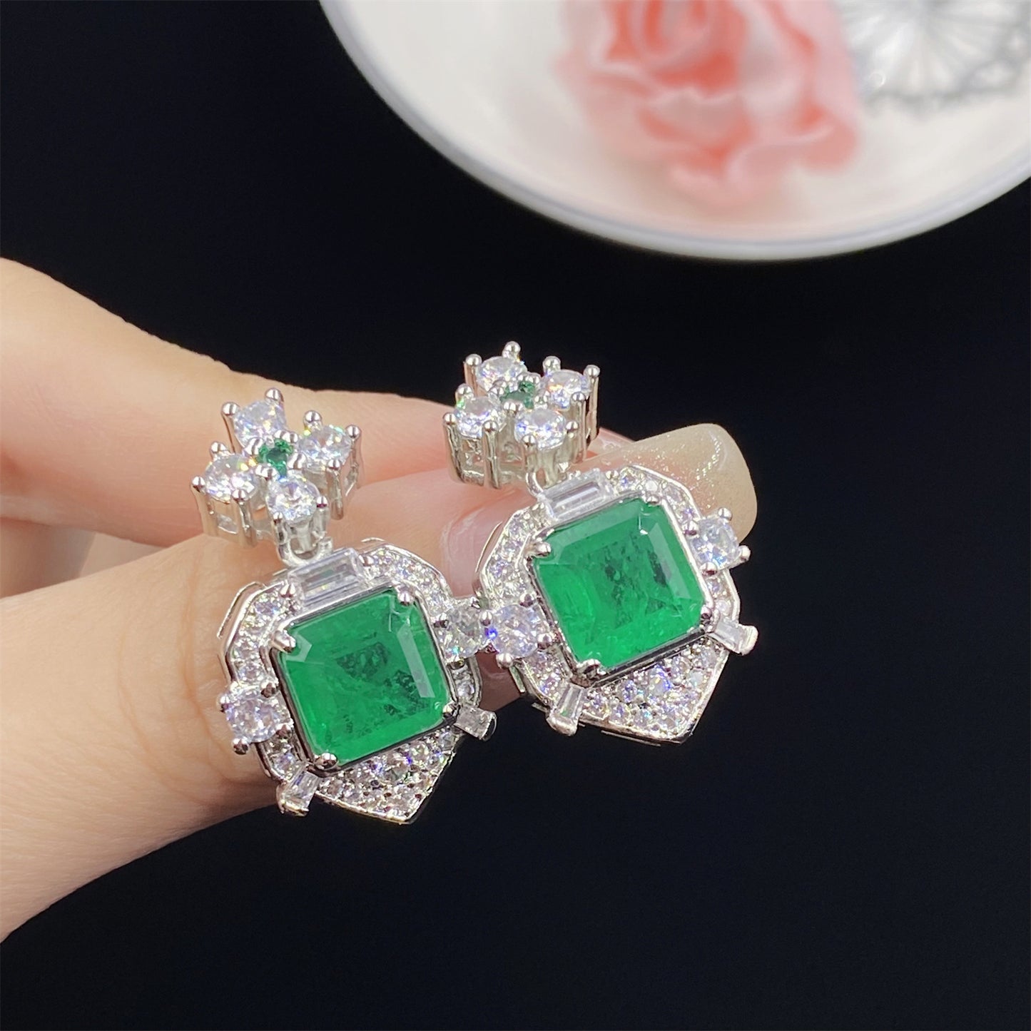 With Cotton Artificial Emerald Tourmaline Full Pendants