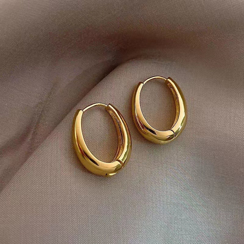 Women's Sier Needle Retro Geometric Metal Design Earrings