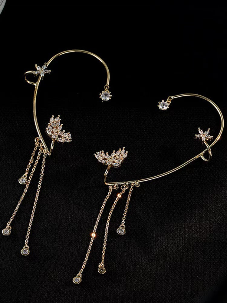 Ornament Star Tassel Light Luxury Minority Earrings