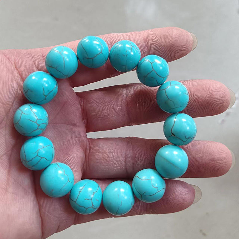 Women's & Men's Beads Imitation Natural Crack Single Circle Round Ethnic Style Buddha Bracelet