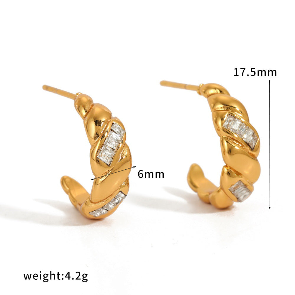 Women's Shaped Stainless Steel For Graceful High-grade Titanium Ear Do Not Rings