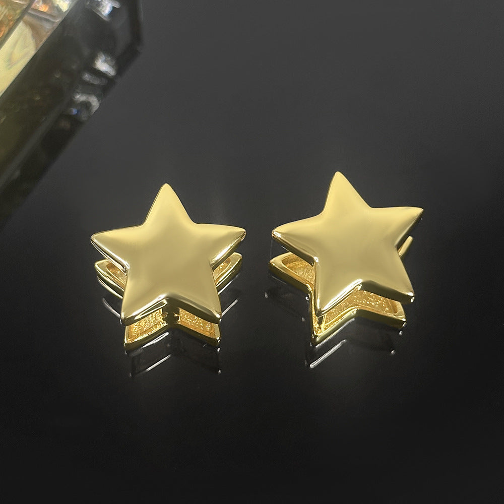 Star Ear Clip Female Light Luxury Minority Design Rings