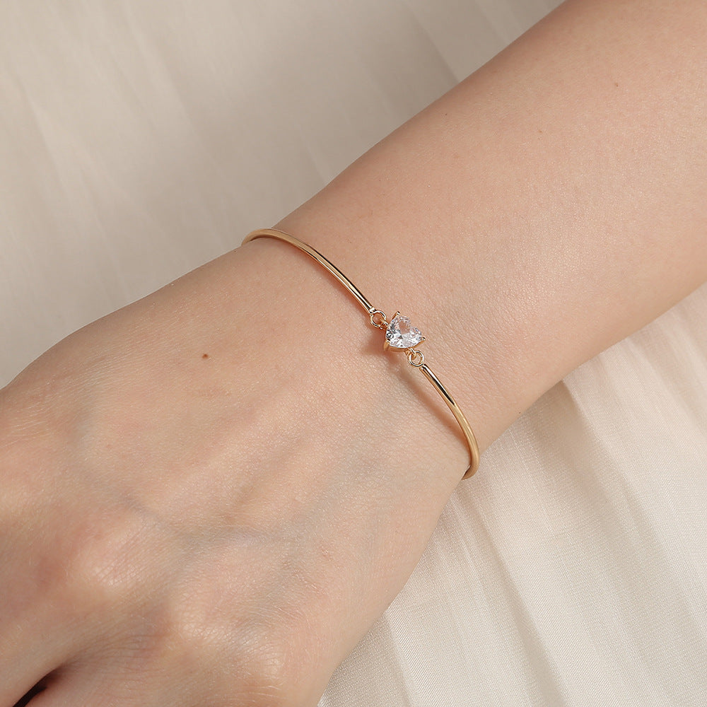 Women's Rhombus Zircon Metal Elbow Simple Temperamental Bracelets