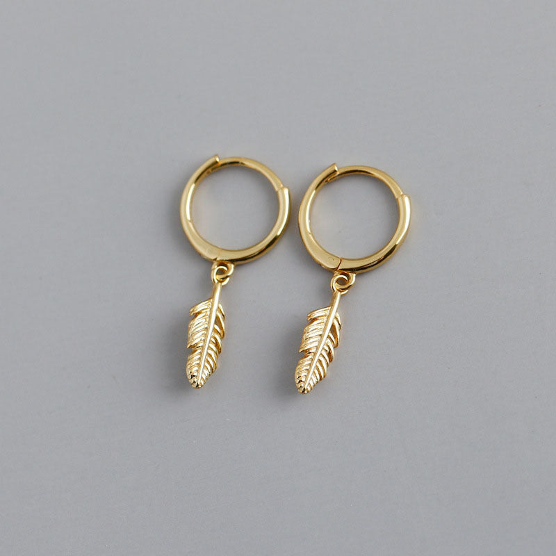 Sier Clip Fashion Leaf Light Luxury Rings