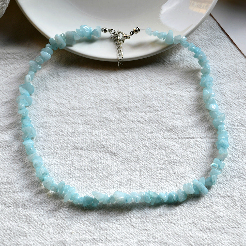 Beach Style Gravel Crystal Female Accessories Necklaces