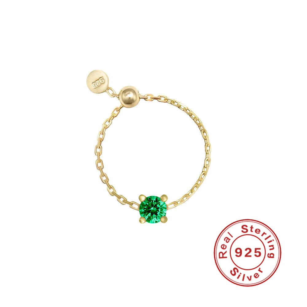 Artificial Diamond Open-end Zircon Tide Ornament Rings