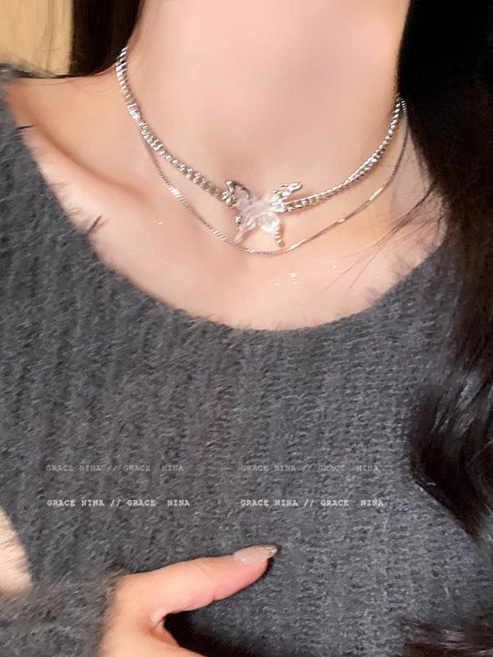 Women's Bow Pearl Tassel For Light Luxury Necklaces