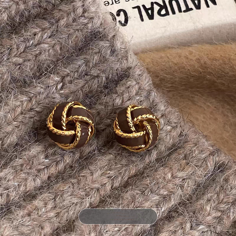 Truelove Knot Female Temperament Retro Simple Earrings