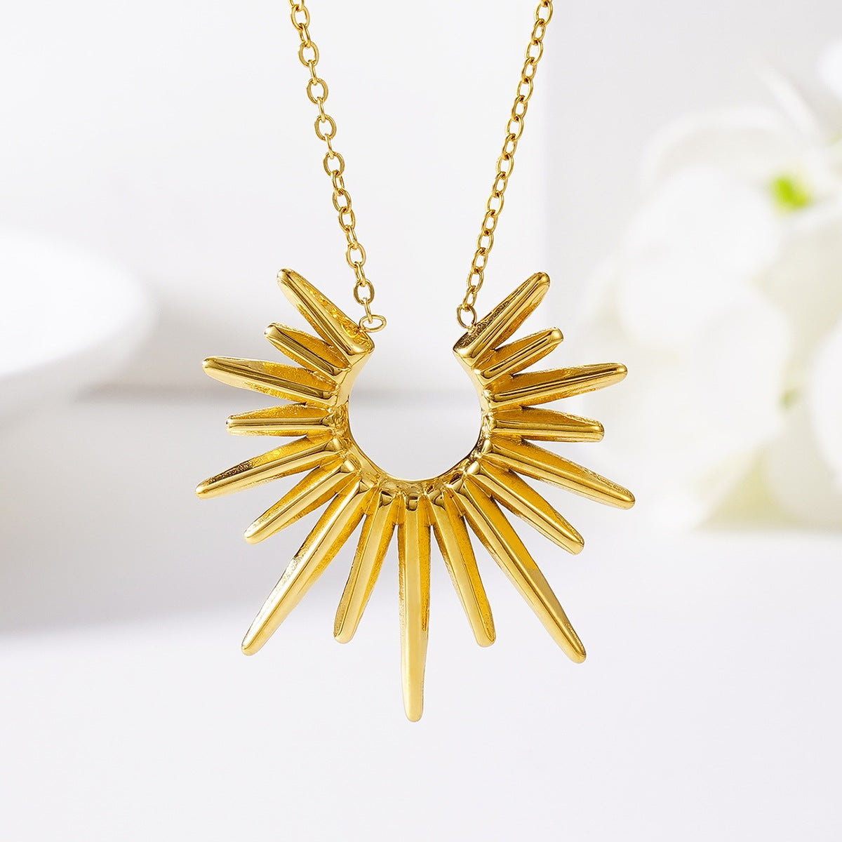 Women's Titanium Steel Open Clavicle Chain Fashion Necklaces