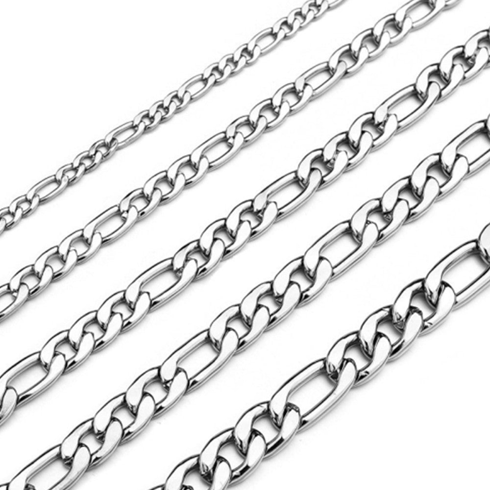 Stainless Steel Figaro Three-room One Popular Side Necklace