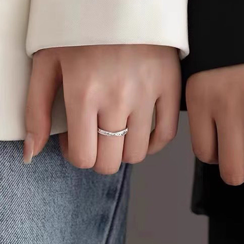 Women's & Men's Sea Couple Simple Light Luxury Minority Rings