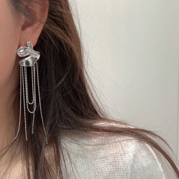 Flower Beads Long Fringe Fashionable Glossy Rings
