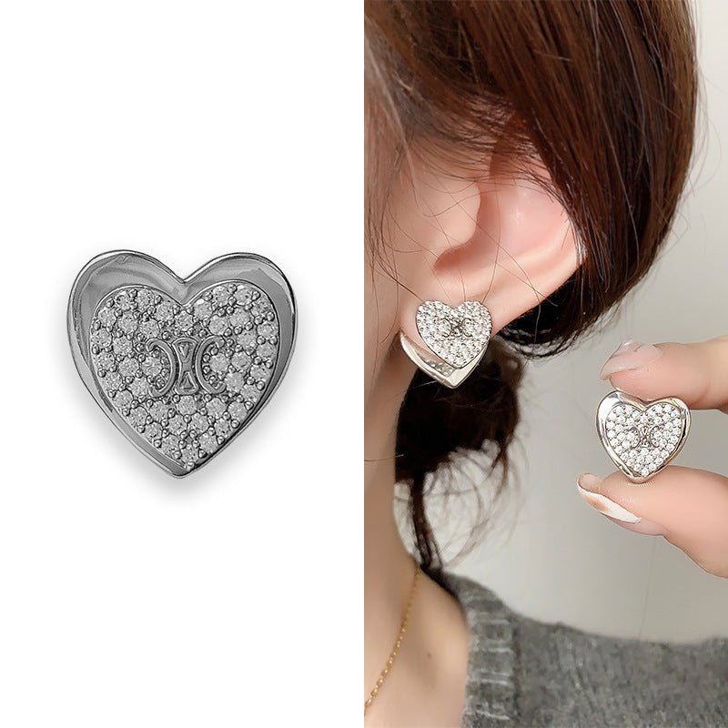 Inlaid Zirconium Copper Plated Real Gold Fashion Trend Earrings