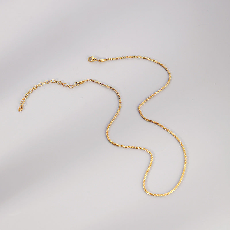 Metal Titanium Steel Chain Stainless Clavicle Necklaces