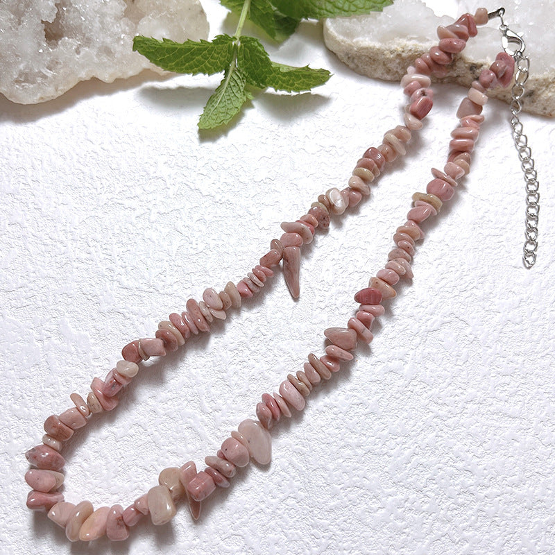 Gravel Style Neck Chain Bohemian Agate Necklaces