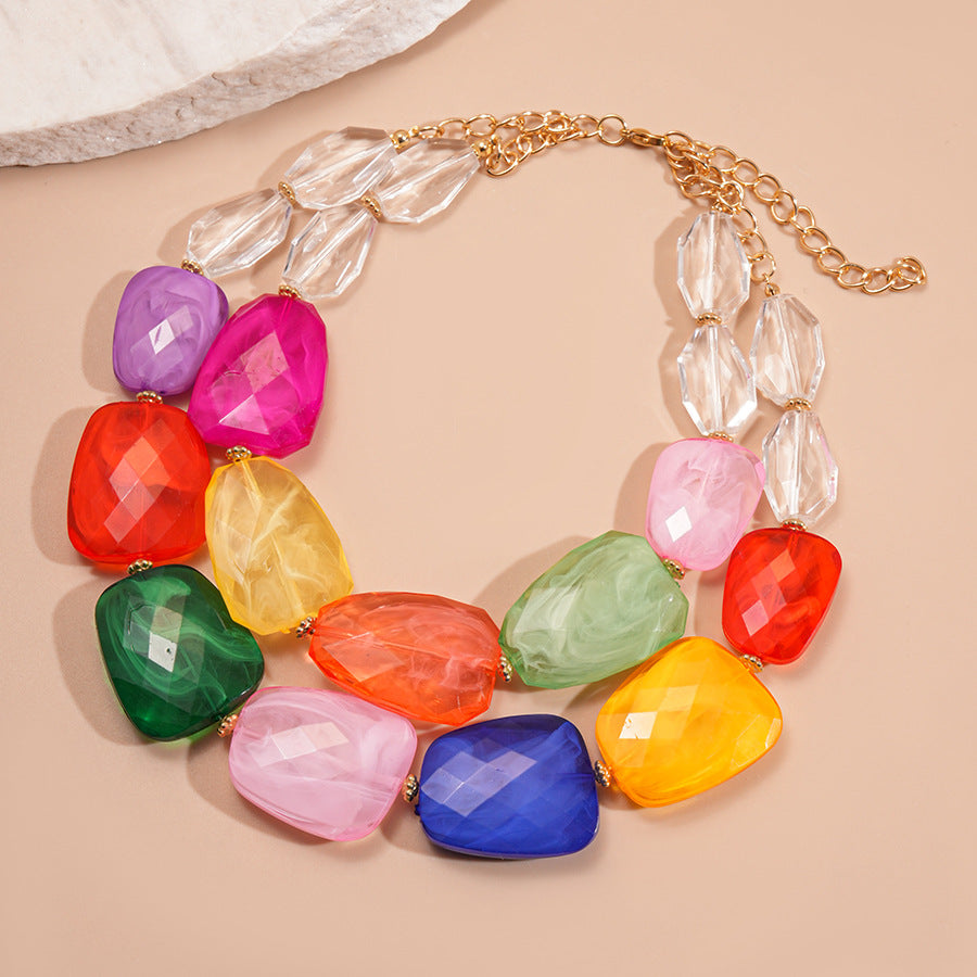 Women's Irregular Beaded Personalized Minority Seaside Vacation Necklaces